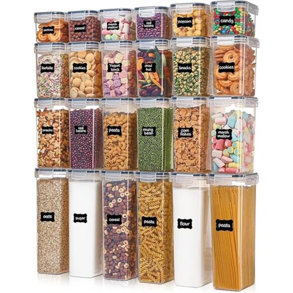 Airtight Food Storage Containers with Lids, Vtopmart 24 pcs Plastic Kitchen - Picture 7 of 7